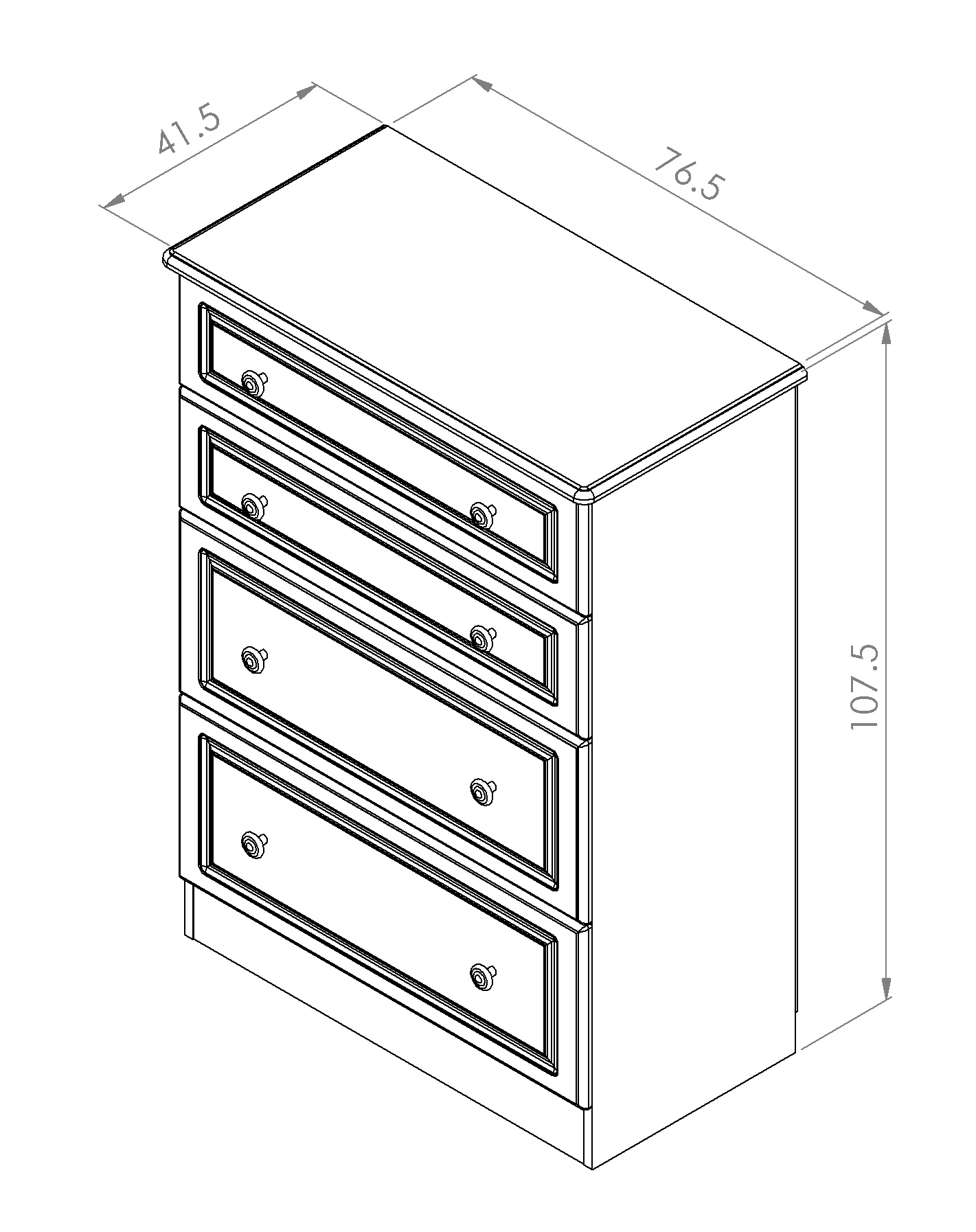 4 Drawer Deep Chest The Bed Post