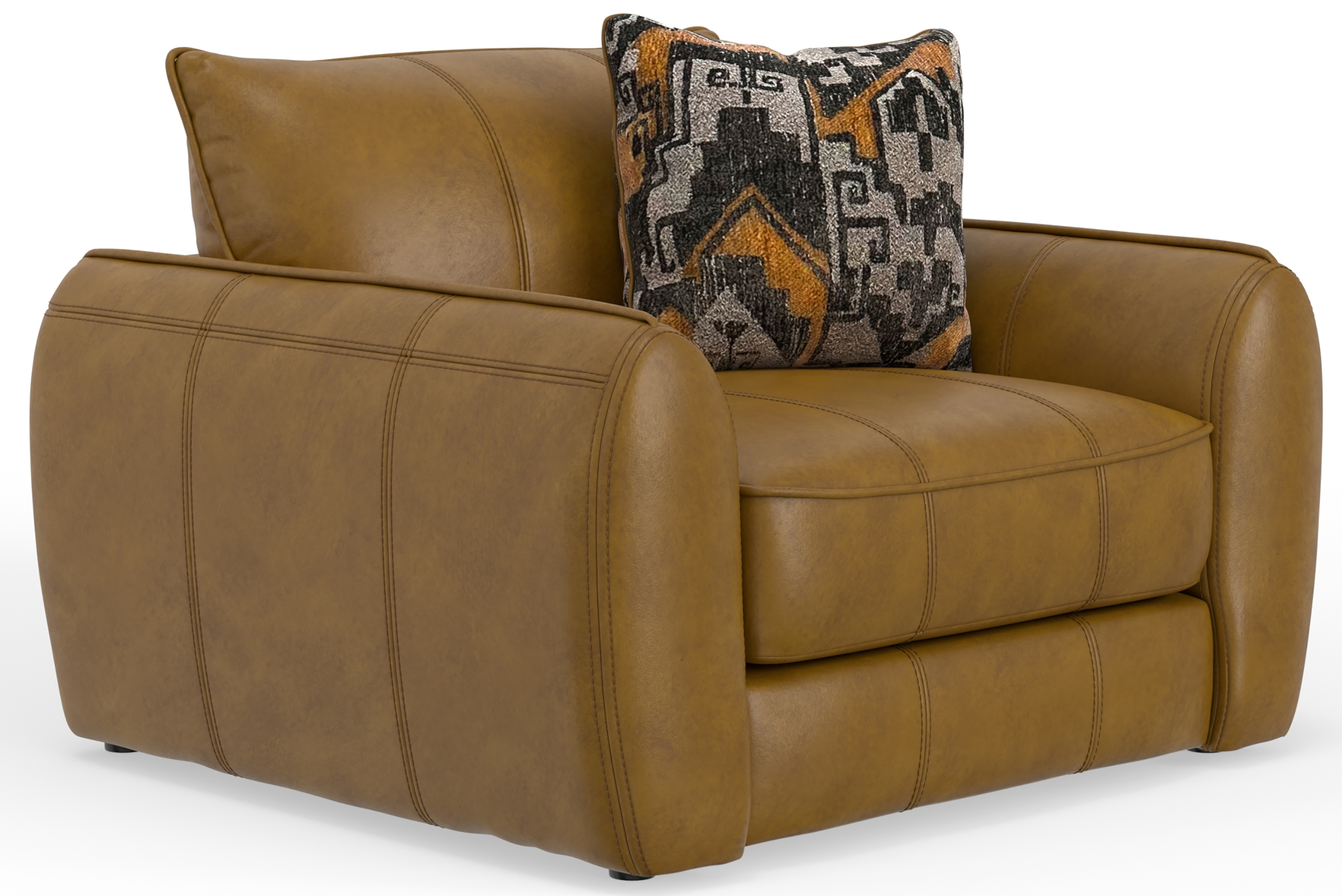 2406-01 Chair 1/2 1273/16 Caramel | Smoky's Furniture