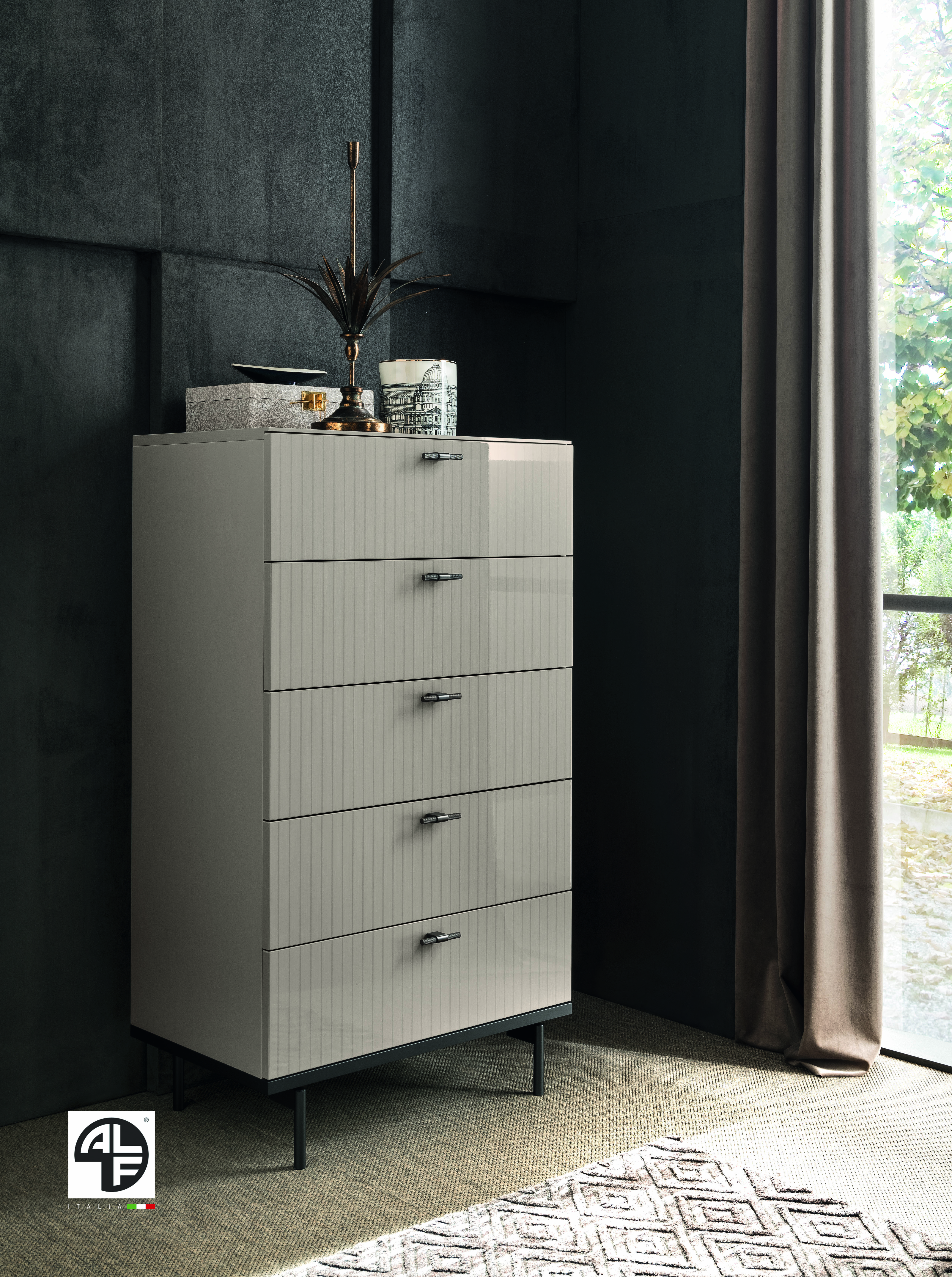 gray claire modern drawer dresser Claire High Chest